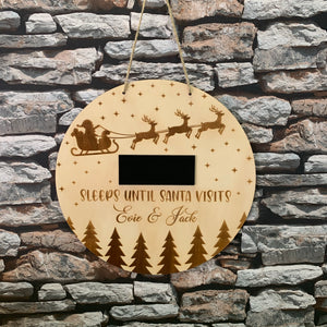 Santa Countdown Plaque